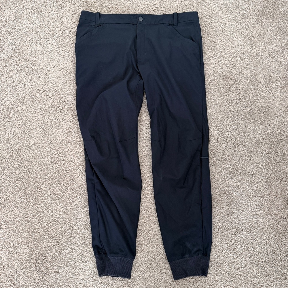 Lululemon ABC Jogger Pants Mens L Black Warpstreme Athletic Pants 36x28